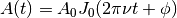 A(t)=A_0J_0(2\pi\nu t+\phi)