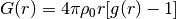 G(r) = 4 \pi \rho_0 r [g(r)-1]