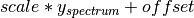 scale * y_{spectrum} + offset