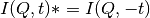 I(Q,t)*=I(Q,-t)