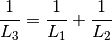 \frac{1}{L_3} = \frac{1}{L_1} + \frac{1}{L_2}