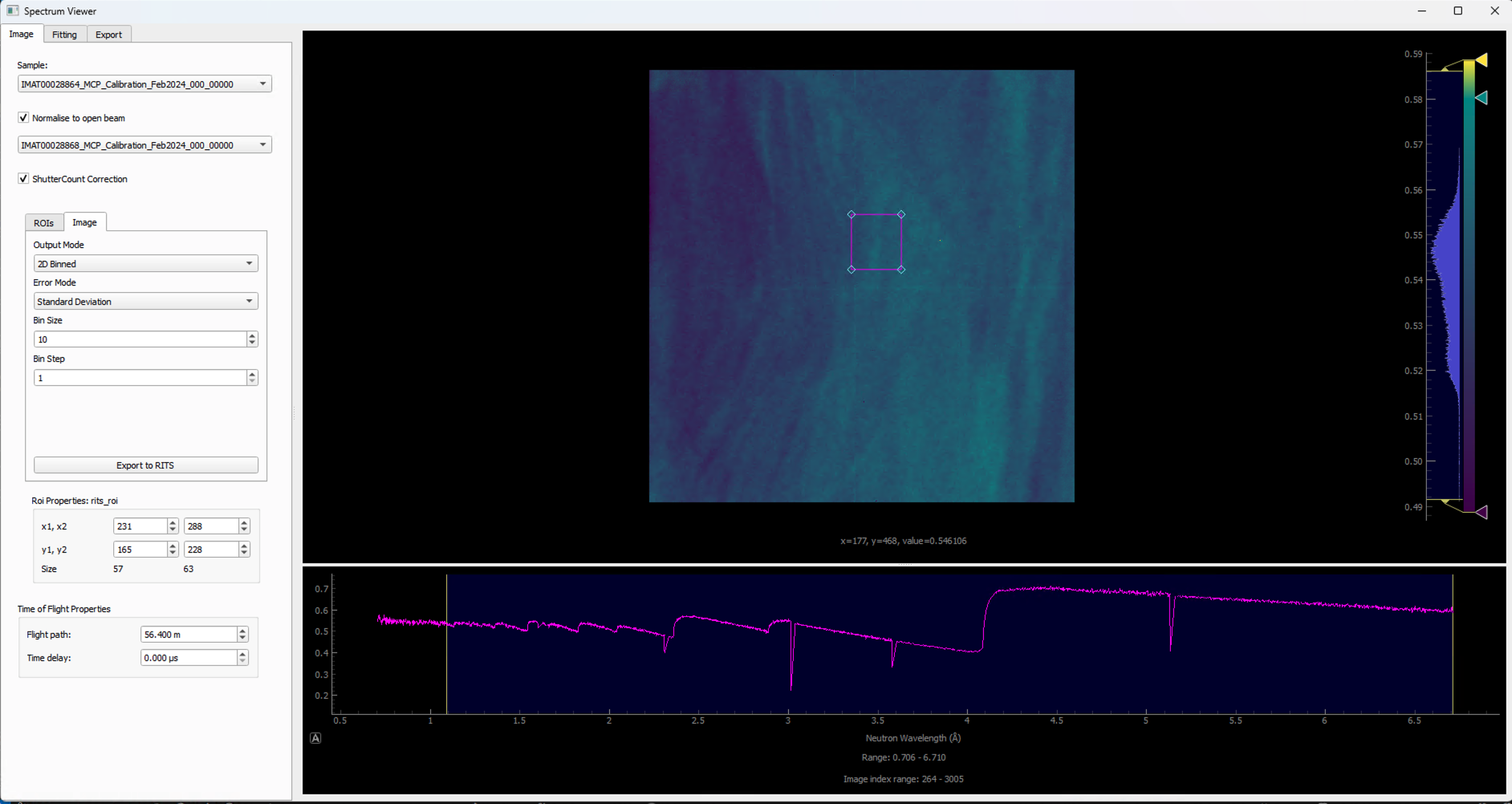 Spectrum Viewer Window (Light)
